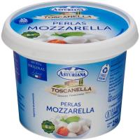 Perlas de Mozzarella ASTURIANA TOSCANELLA, tarrina 125 g