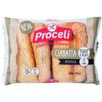 Ciabatta rústica sin gluten PROCELI, paquete 120 g