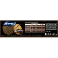 Galleta Digestive Finas de chocolate negro FONTANEDA, caja 170 g