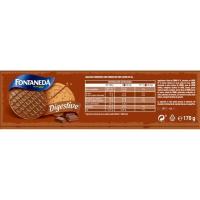 Galleta Digestive Finas de chocolate-leche FONTANEDA, caja 170 g