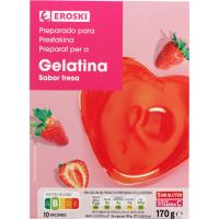 Gelatina de fresa EROSKI, caja 170 g