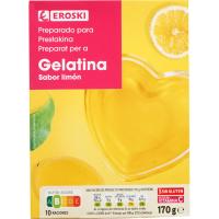 Gelatina de limón EROSKI, caja 170 g