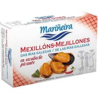 Mejillón picante en escabeche MARIÑEIRA, lata 111 g