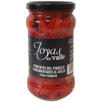 Pimiento piquillo 1ª tiras con ajo JOYAS DEL VALLE, frasco 220 g