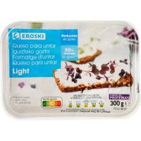 Queso de untar light EROSKI, tarrina 300 g