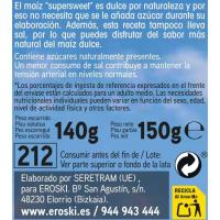 Maíz sin sal-sin azúcar añadido EROSKI, pack 2x140 g