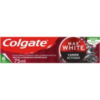 Dentífrico carbón COLGATE MAX WHITE, tubo 75 ml