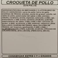 Croquetas de pollo, al peso, compra mínima 250 g
