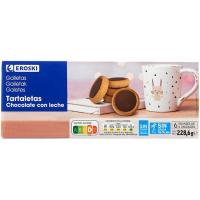 Tartaleta de chocolate sin palma EROSKI, caja 228,6 g