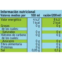 Agua sabor limón EROSKI, botella 1,25 litros