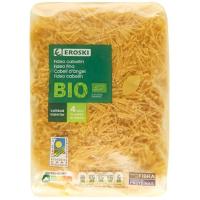 Fideo cabellín EROSKI BIO, paquete 500 g