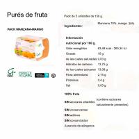 Pure de manzana y mango GALIFRESH, tarrina 150 g