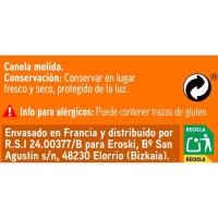 Canela molida para sazonar EROSKI, frasco 47 g