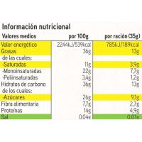 Barritas de frutos secos con chocolate EROSKI, caja 140 g