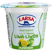 Yogur desnatado sabor lima-limón LARSA, tarrina 125 g
