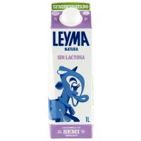 Leche sin lactosa semidesnatada LEYMA, brik 1 litro
