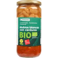 Alubias con verduras EROSKI BIO/ECO, frasco 700 g