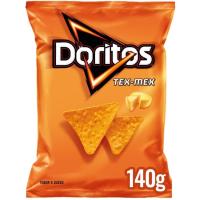Nachos de maíz sabor a queso DORITOS Tex Mex, bolsa 140 g