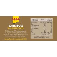 Sardina en aceite de oliva ALBO, lata 120 g