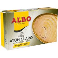 Atún claro en aceite oliva virgen ALBO, lata 120 g