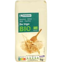 Harina de trigo ecológica EROSKI BIO/ECO, paquete 1 kg