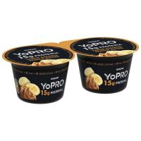 Yogur de plátano-vainilla-cacahuete DANONE Yopro, pack 2x160 g