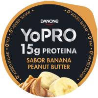 Yogur de plátano-vainilla-cacahuete DANONE Yopro, pack 2x160 g