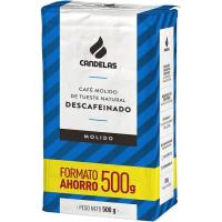 Café molido descafeinado CANDELAS, 500 g