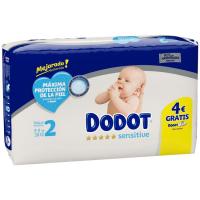 Pañal 4-8 kg Talla 2 DODOT SENSITIVE, paquete 39 uds