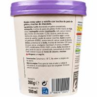 Helado cookie dough EROSKI, tarrina 500 ml