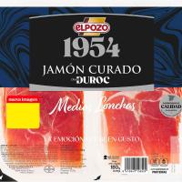 Jamón curado media loncha ELPOZO, pack 2x75 g