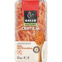 Hélices de lenteja roja GALLO NATURE, paquete 250 g