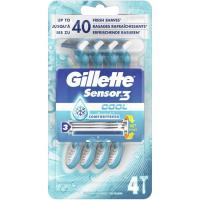 Maquinilla desechable GILLETTE Sensor 3 Cool, pack 4 uds