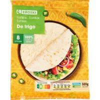 Tortillas de trigo EROSKI, paquete 320 g