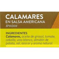 Calamar en trozos en salsa americana ALBO, lata 112 g