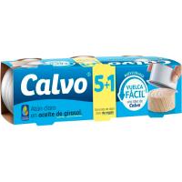 Atún claro en aceite de girasol CALVO, pack 6x65 g