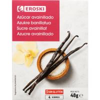 Azúcar avainillado EROSKI, caja 48 g