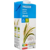 Bebida de arroz EROSKI, brik 1 litro