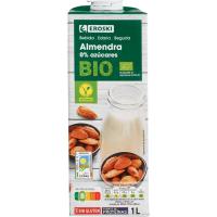 Bebida de almendra EROSKI BIO, brik 1 litro