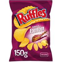 Patatas al jamón RUFFLES, bolsa 150 g