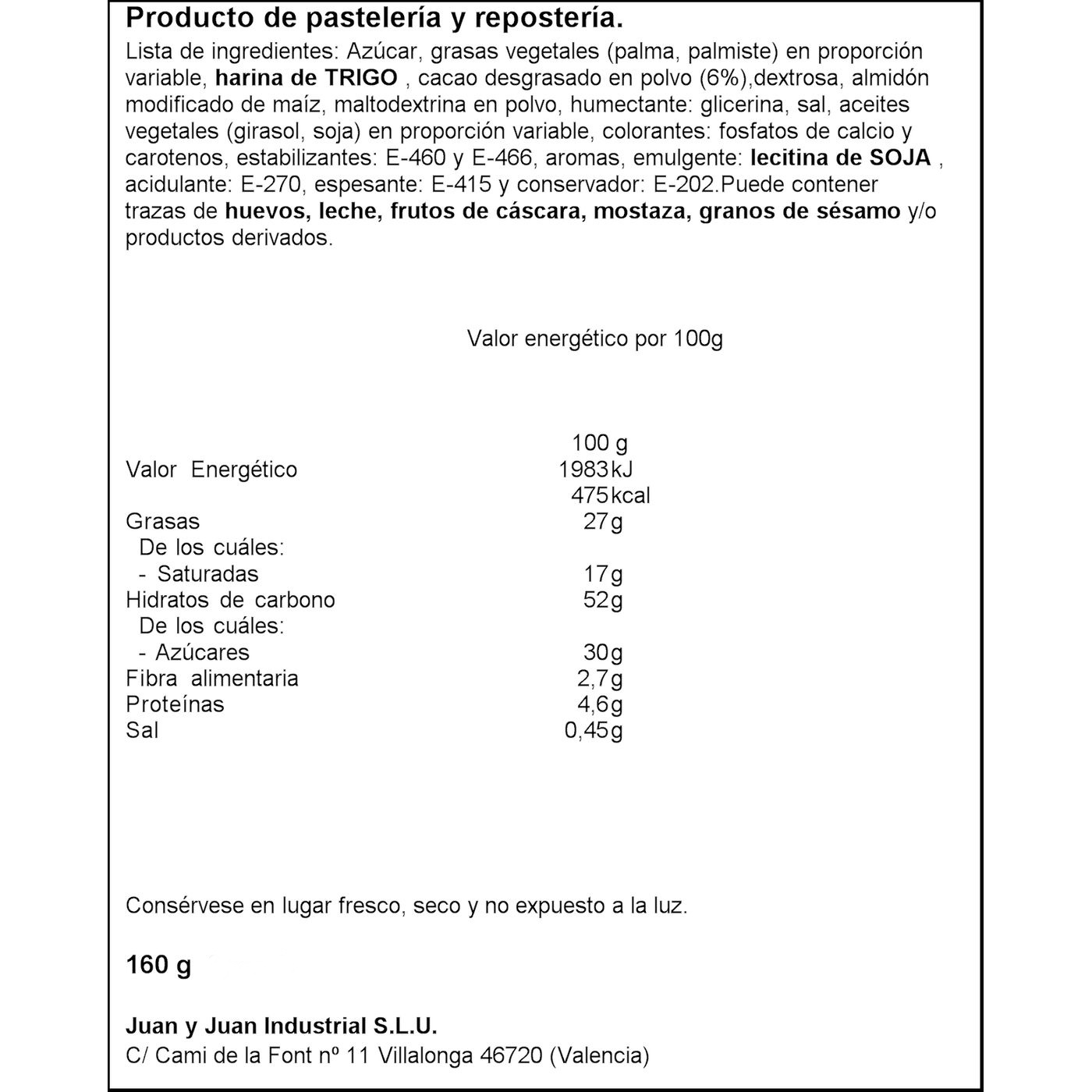 Caña exxtracao DULCESOL, paquete 160 g