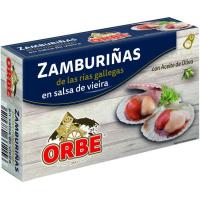 Zamburiña en salsa vieira ORBE, lata 113 g