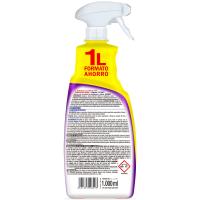 Spray desinfectante sin lejía lavanda DISICLIN, pistola 1 llitro