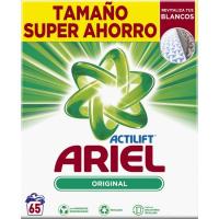 Detergente en polvo original ARIEL, maleta 65 dosis