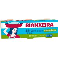 Atún claro en a. oliva virgen extra eco RIANXEIRA, pack 3x65 g