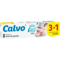 Atún de girasol CALVO, pack 3x65 g + 1 Lata gratis