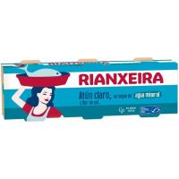 Atún claro al natural RIANXEIRA, pack 3x56 g