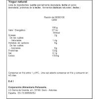 Yogur natural ASTURIANA, tarrina 400 g