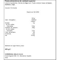 Spaghetti XL GALLO AL BRONCE, paquete 450 g