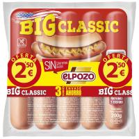 Salchicha big Frankfurt ELPOZO, pack 3x200 g